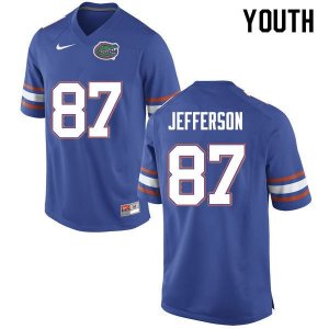 Youth Florida Gators #87 Van Jefferson NCAA Nike Blue Authentic Stitched College Football Jersey BBQ4362XB